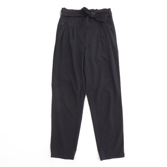 Athleta Pants - Athleta Women Skyline Pant II Black High Rise Paperbag Waist Tapered Leg 4